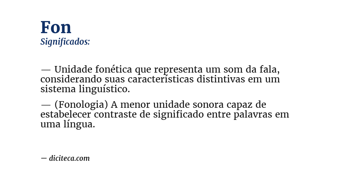 Significado de fon