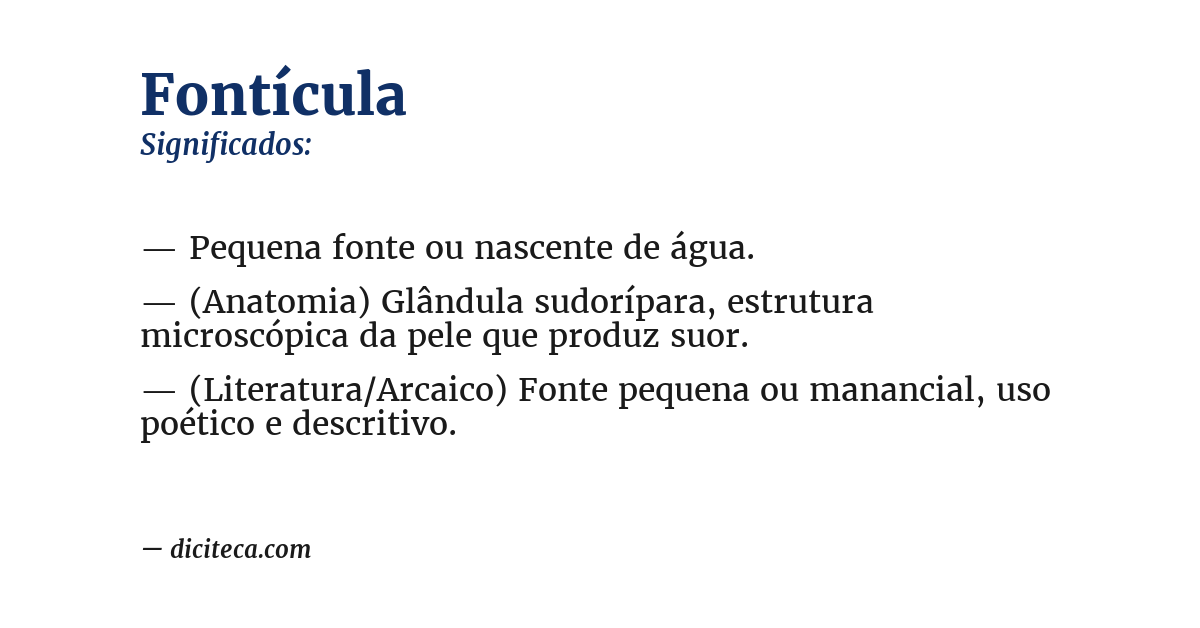 Significado de fontícula