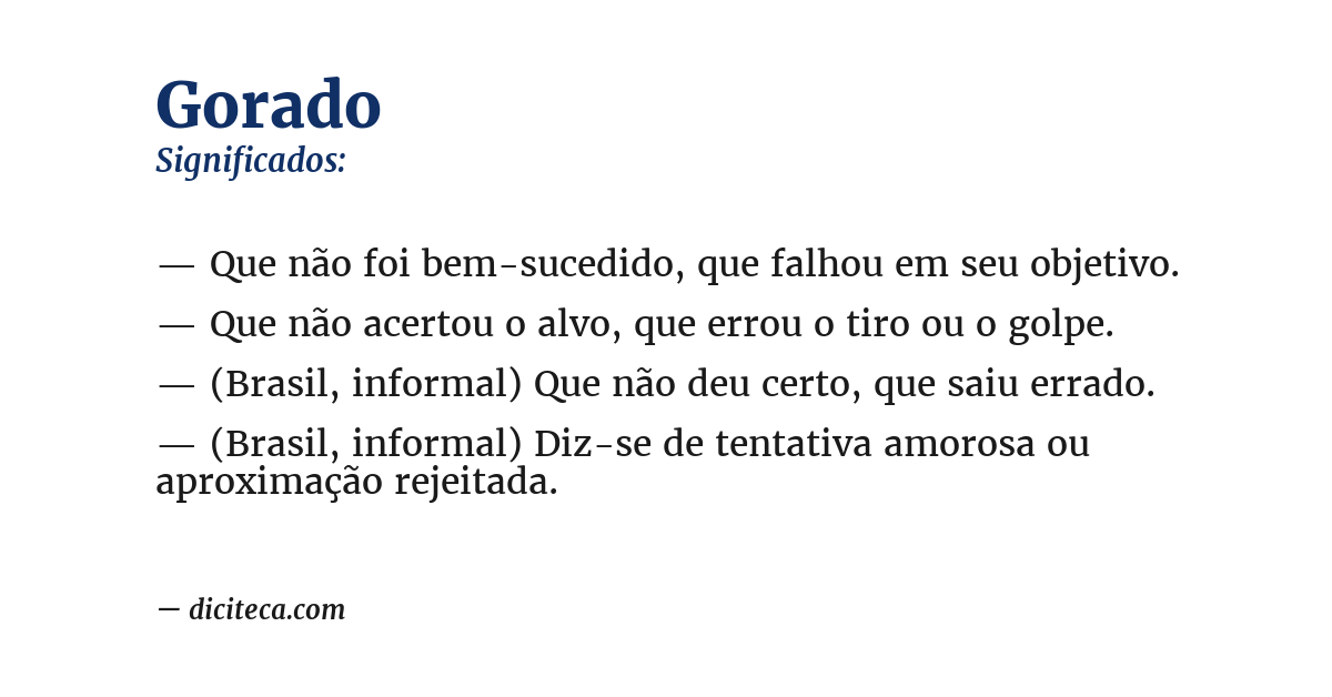 Significado de gorado