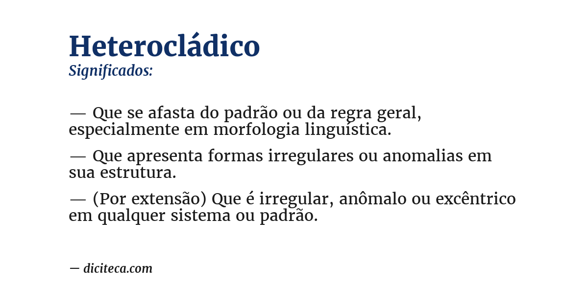 Significado de heterocládico