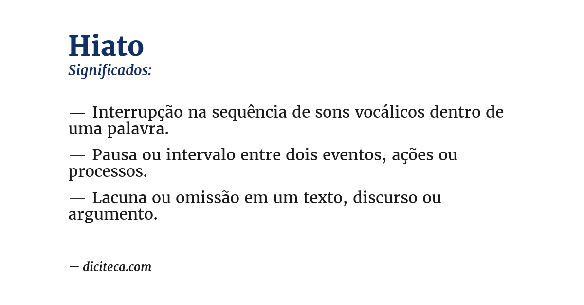 Significado de hiato