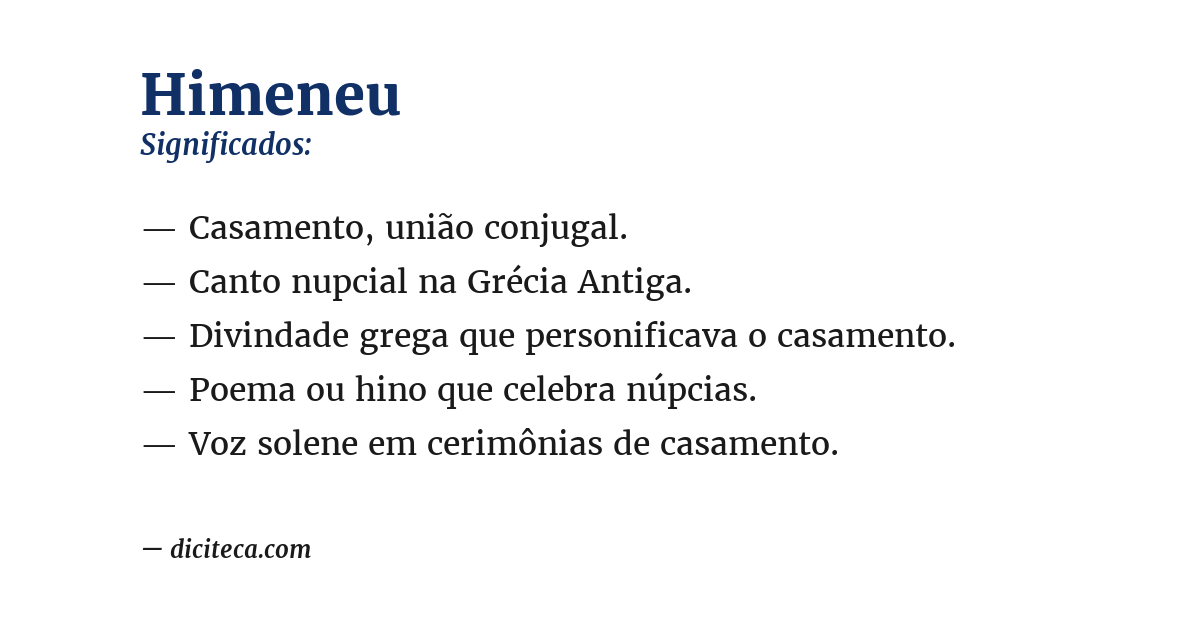 Significado de himeneu