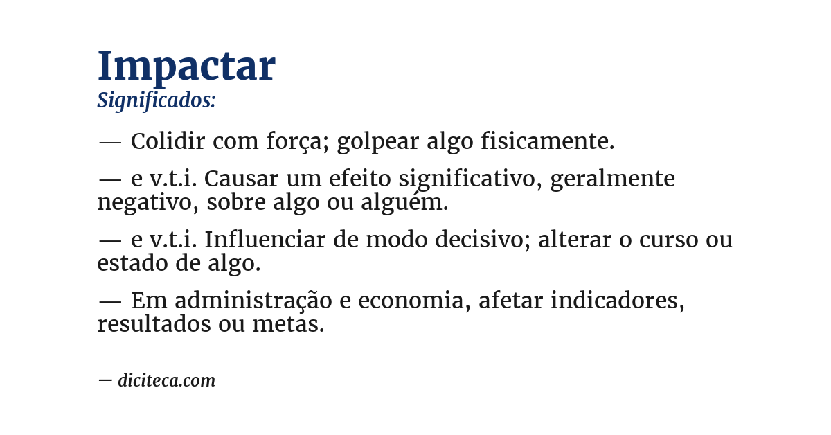 Significado de impactar
