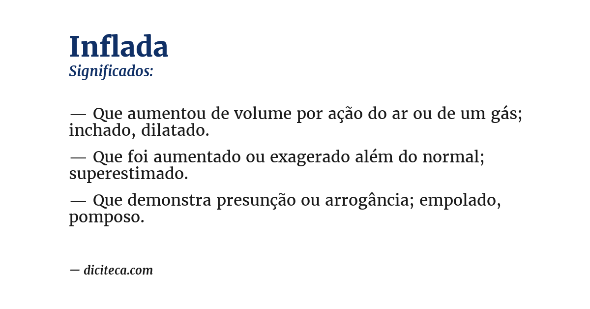 Significado de inflada