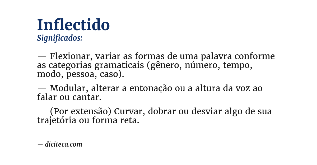 Significado de inflectido