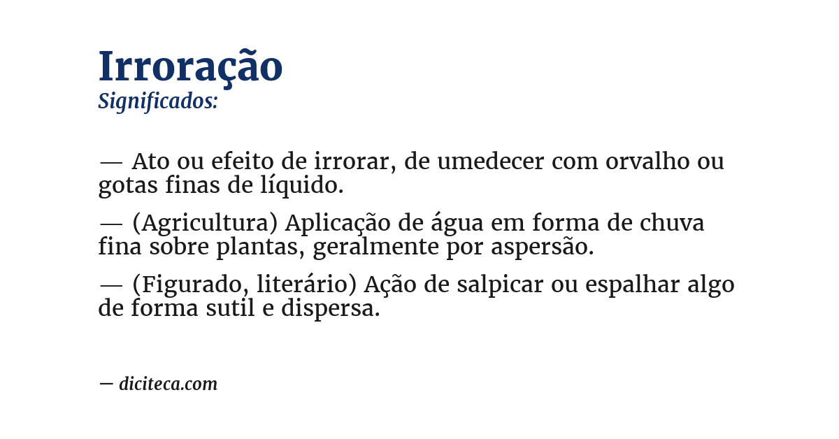 Significado de irroração