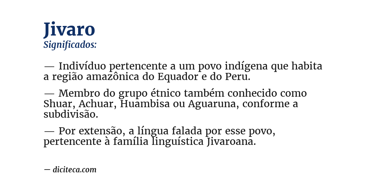 Significado de jivaro