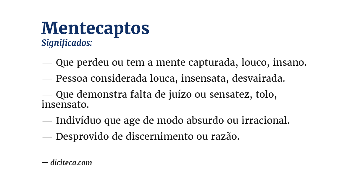 Significado de mentecaptos