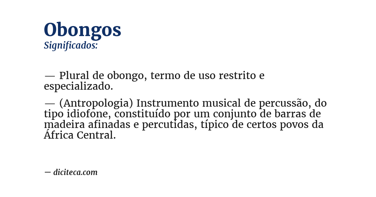 Significado de obongos