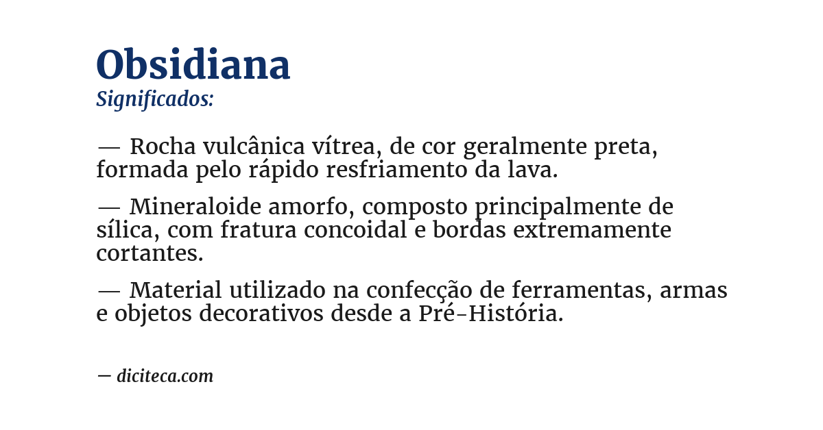 Significado de obsidiana
