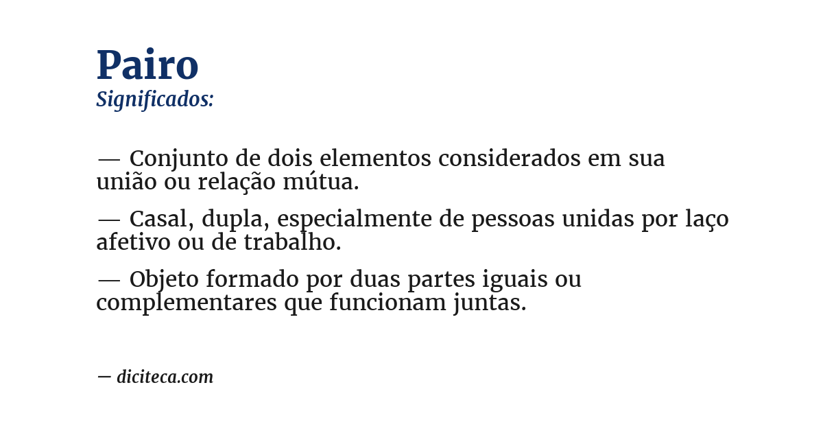 Significado de pairo