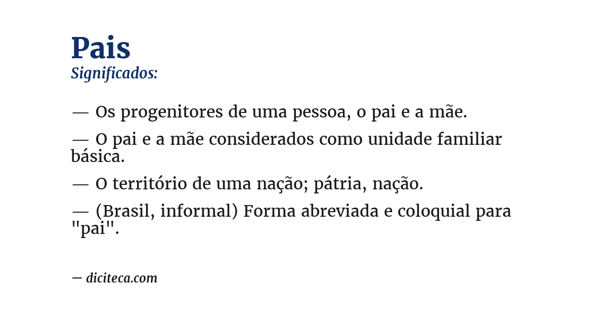 Significado de pais