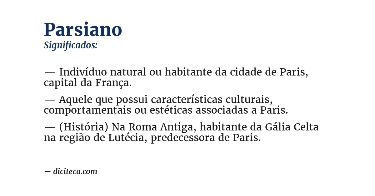 Significado de parsiano