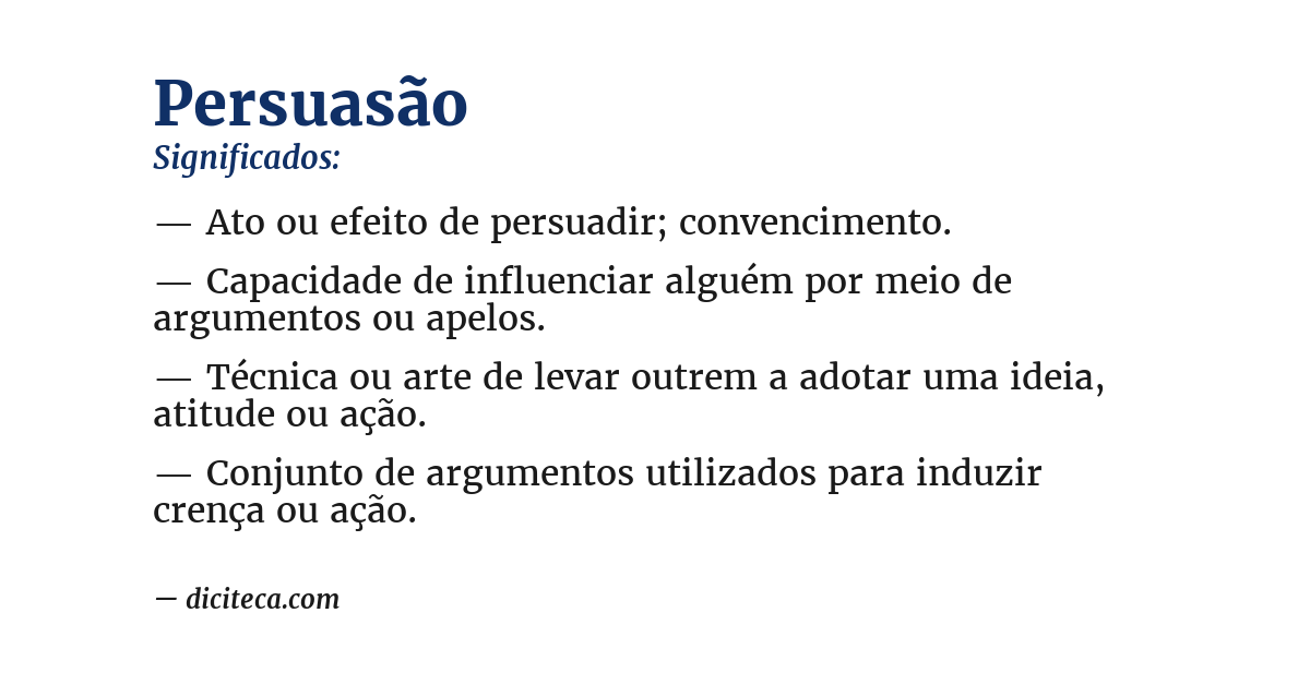 Significado de persuasão
