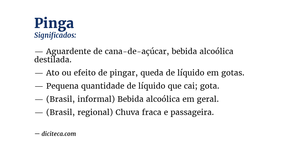 Significado de pinga