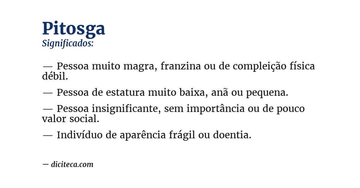Significado de pitosga