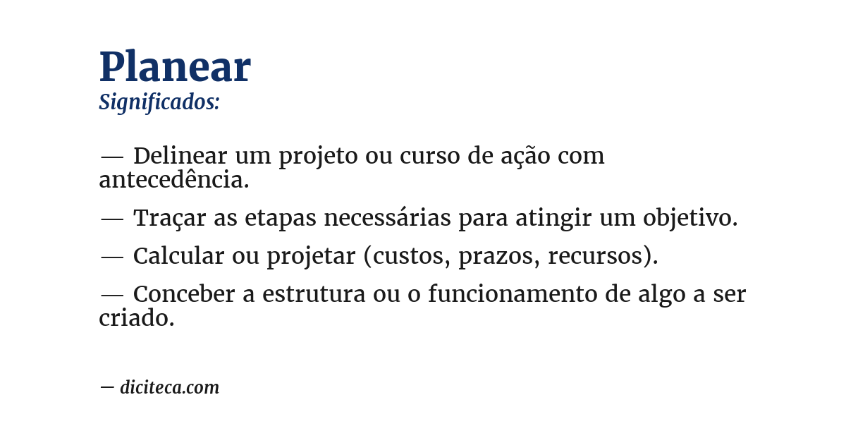 Significado de planear