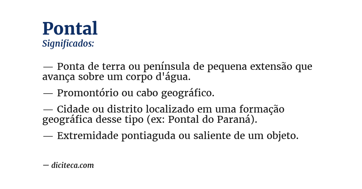 Significado de pontal