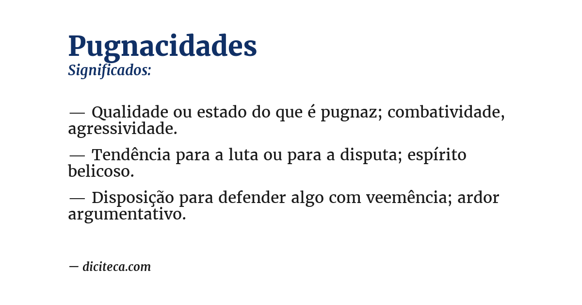Significado de pugnacidades