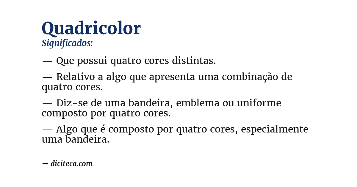 Significado de quadricolor