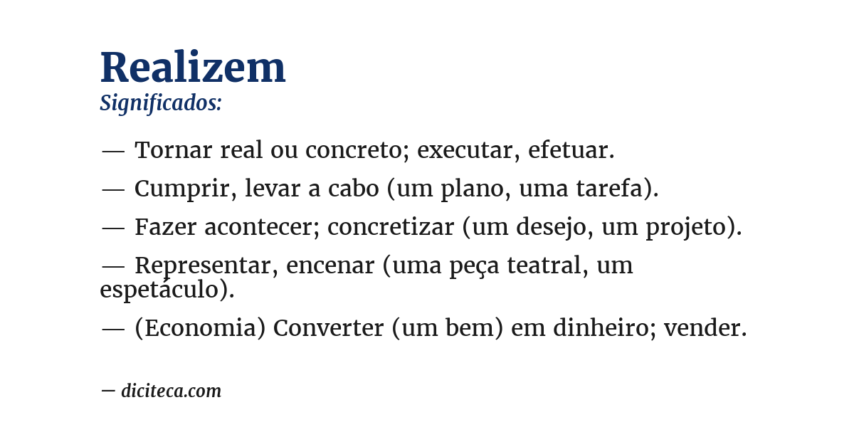Significado de realizem