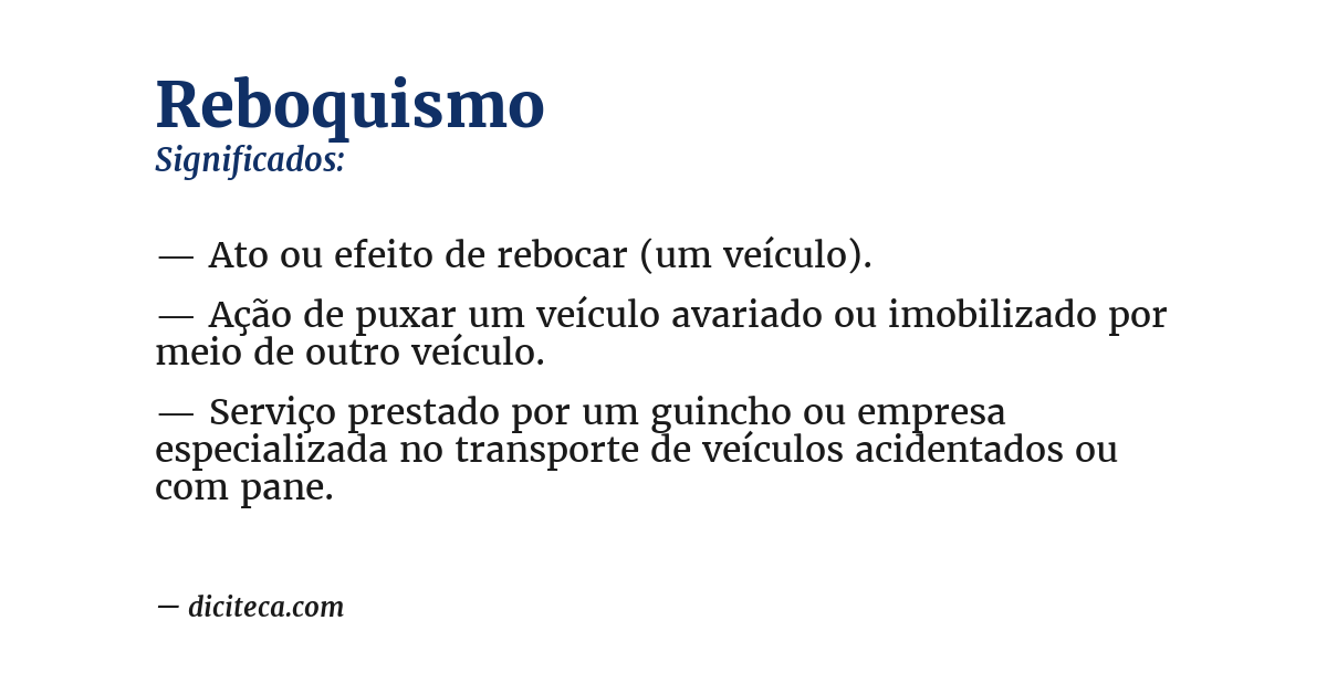 Significado de reboquismo