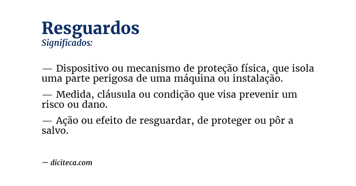 Significado de resguardos