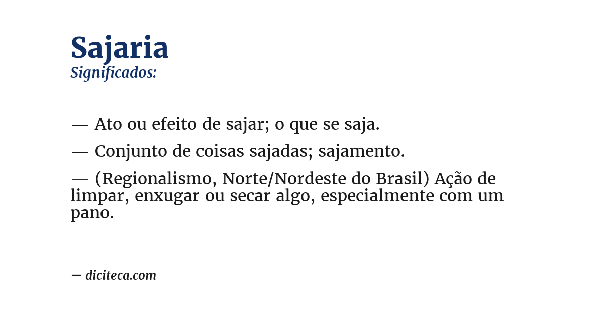 Significado de sajaria