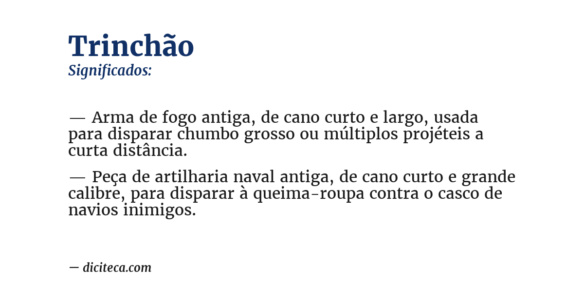 Significado de trinchão