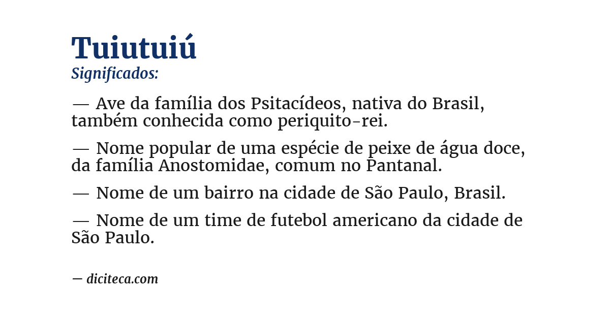 Significado de tuiutuiú