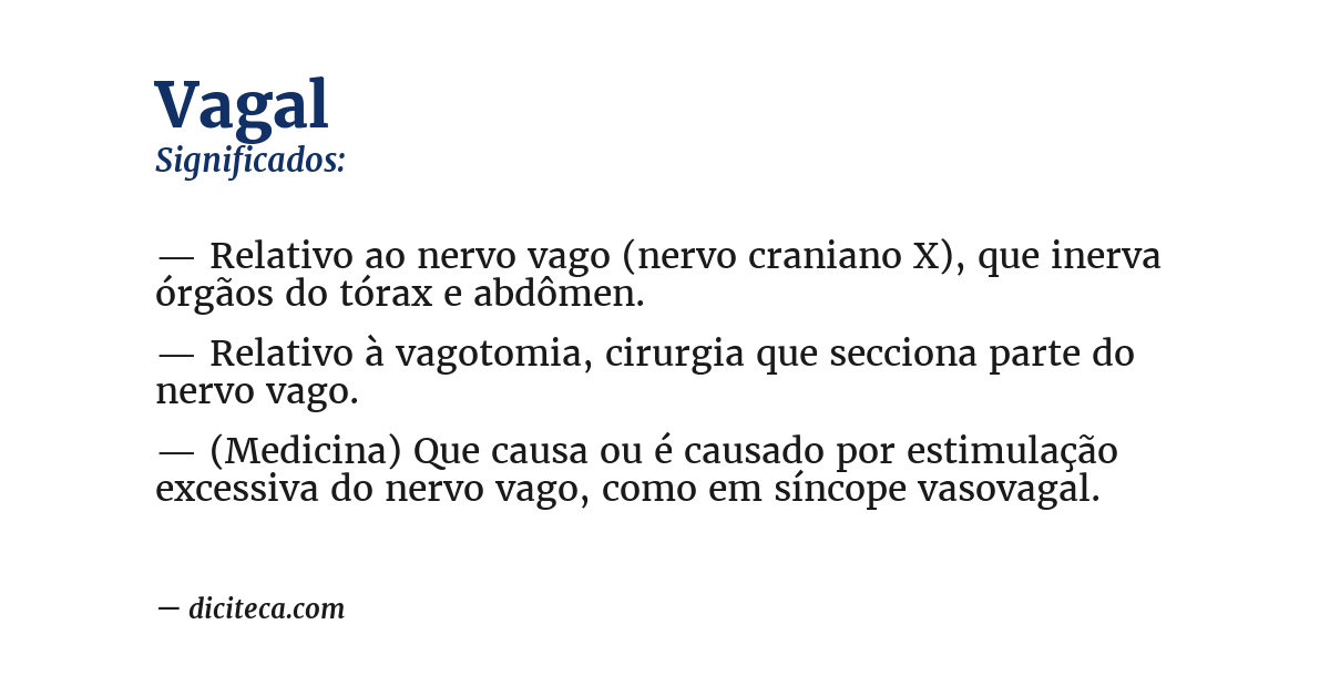 Significado de vagal