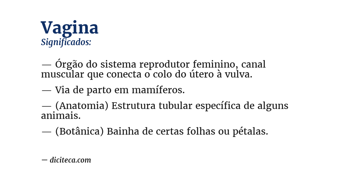 Significado de vagina