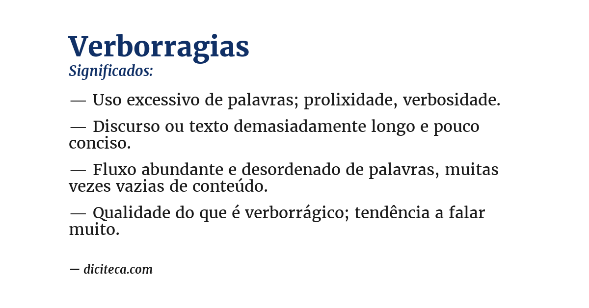 Significado de verborragias