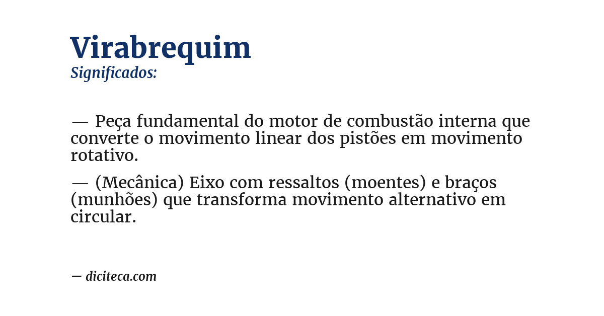 Significado de virabrequim