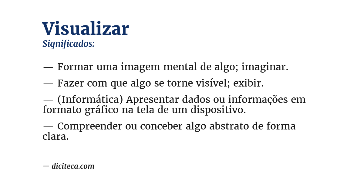 Significado de visualizar