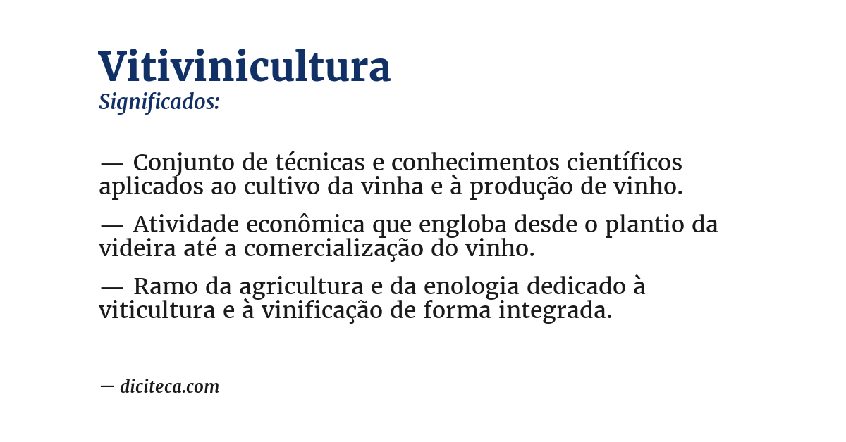Significado de vitivinicultura