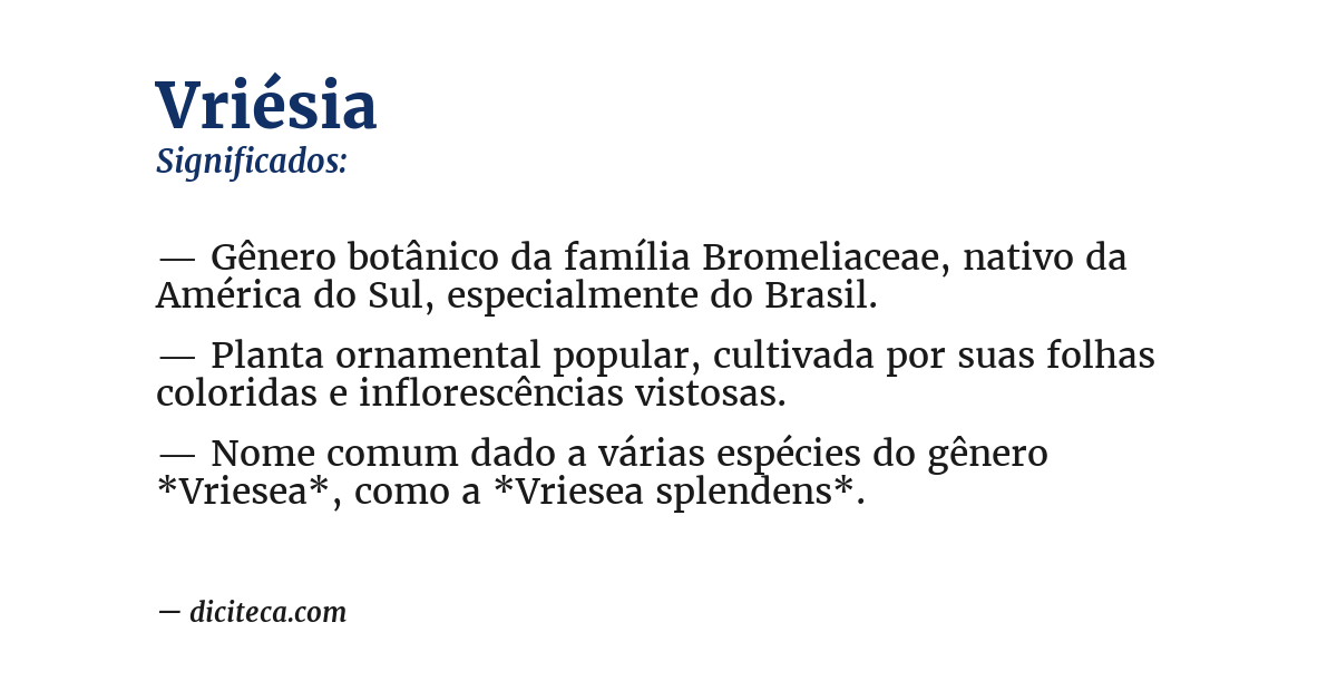 Significado de vriésia