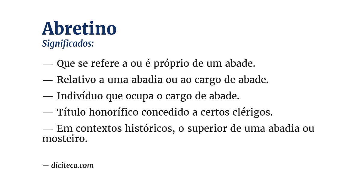 Significado de abretino