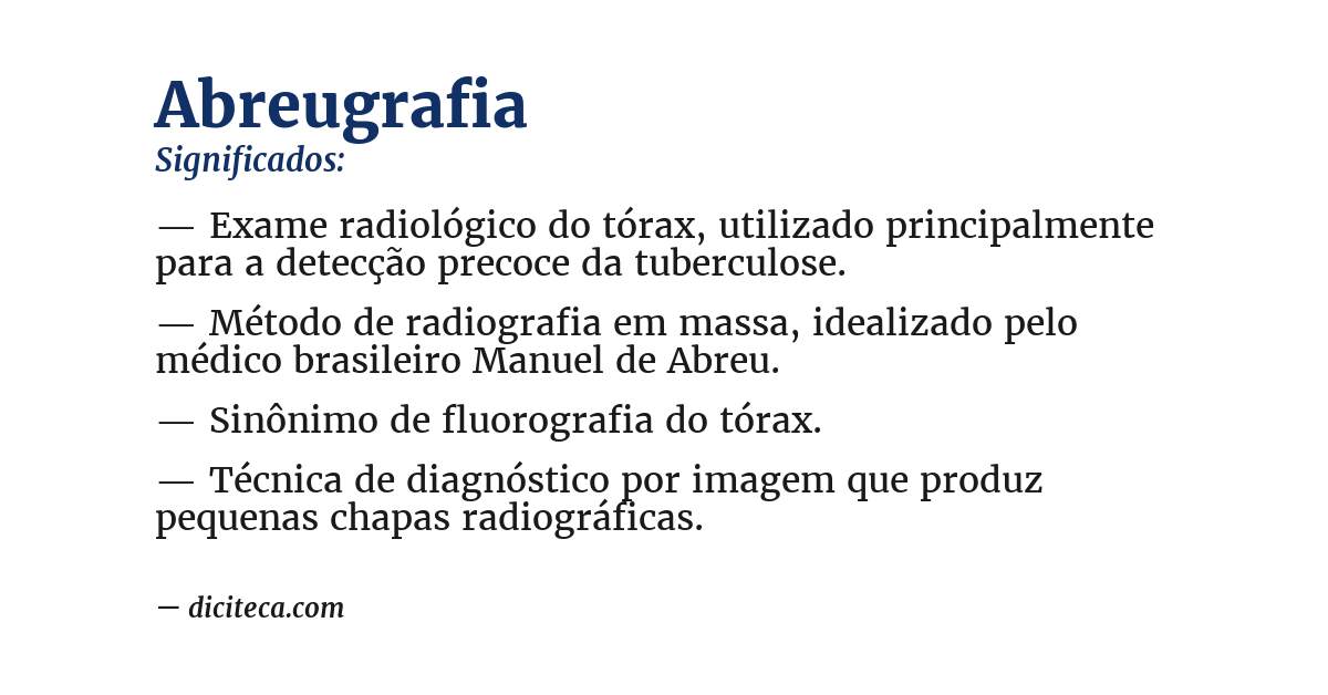 Significado de abreugrafia