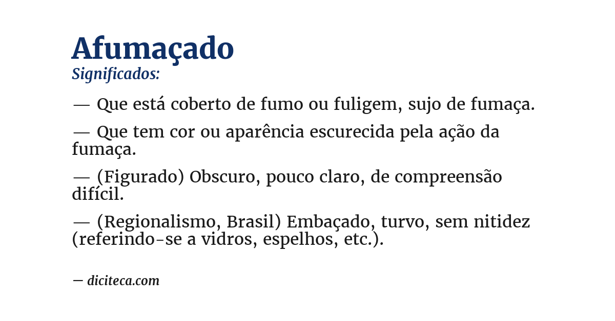 Significado de afumaçado