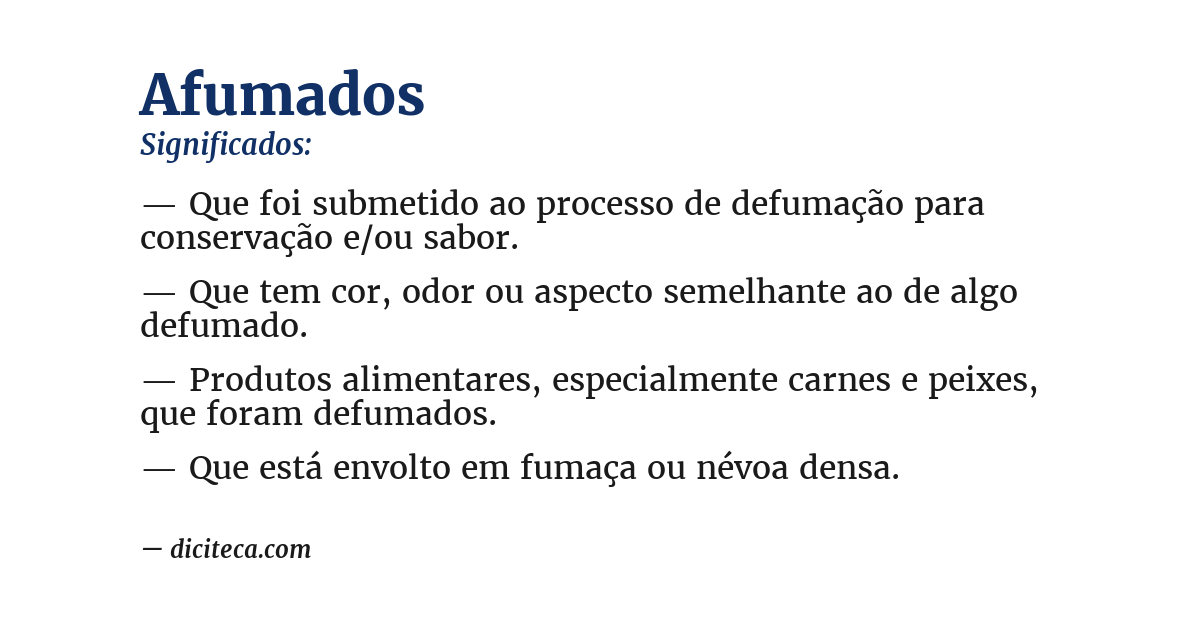 Significado de afumados