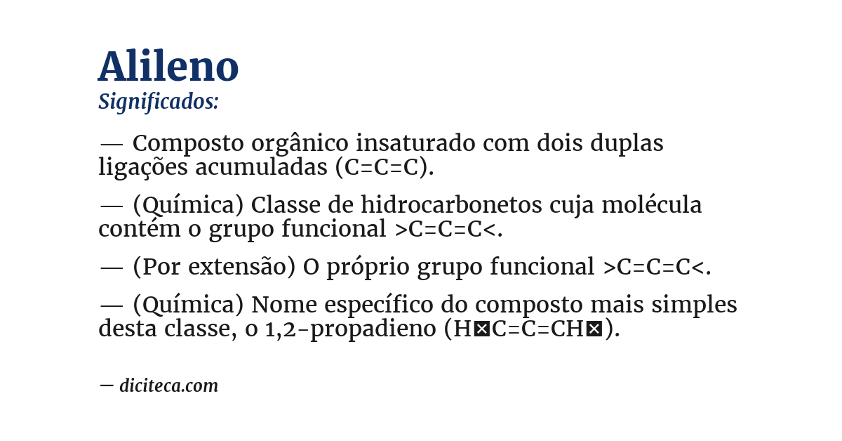 Significado de alileno