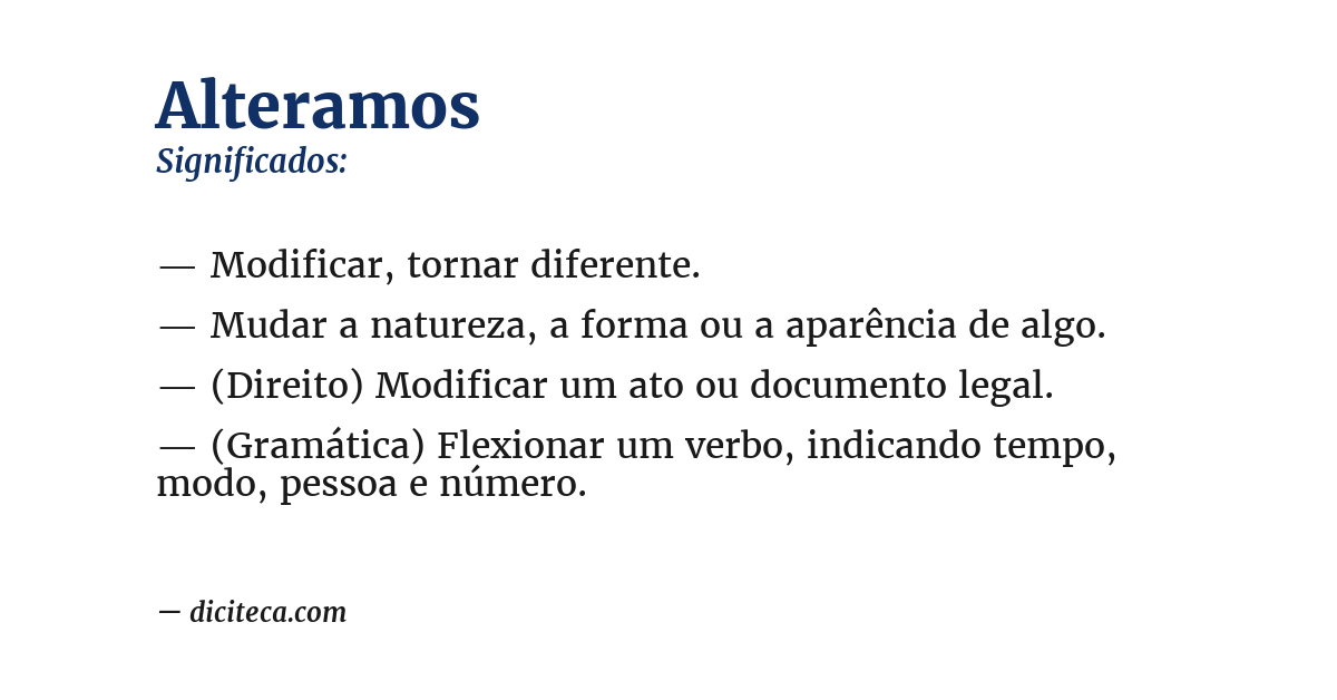 Significado de alteramos