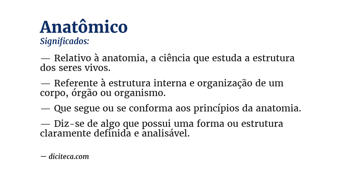 Significado de anatômico