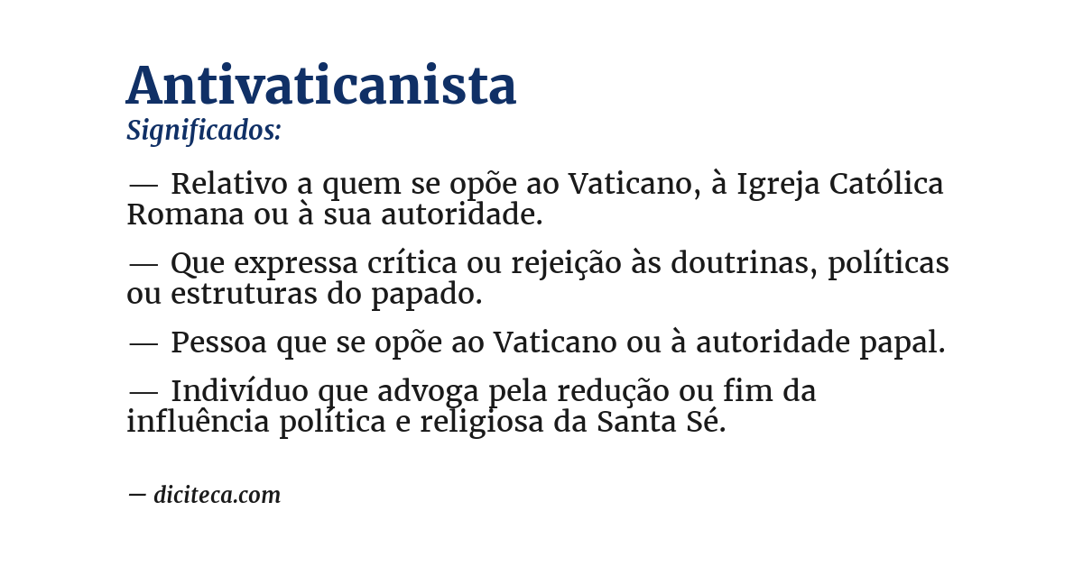Significado de antivaticanista