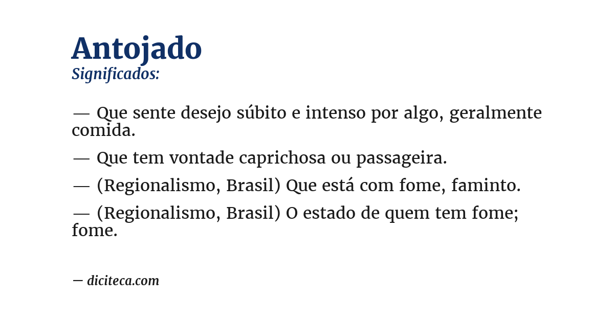 Significado de antojado