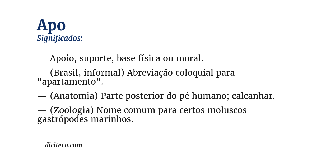 Significado de apo