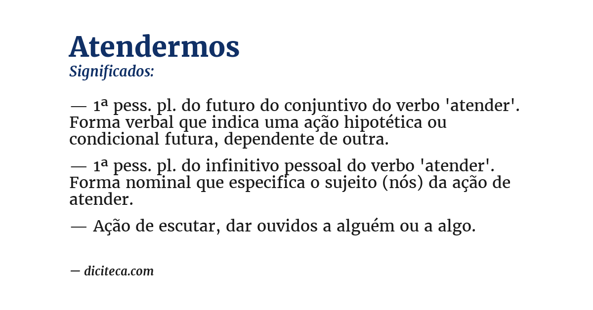 Significado de atendermos