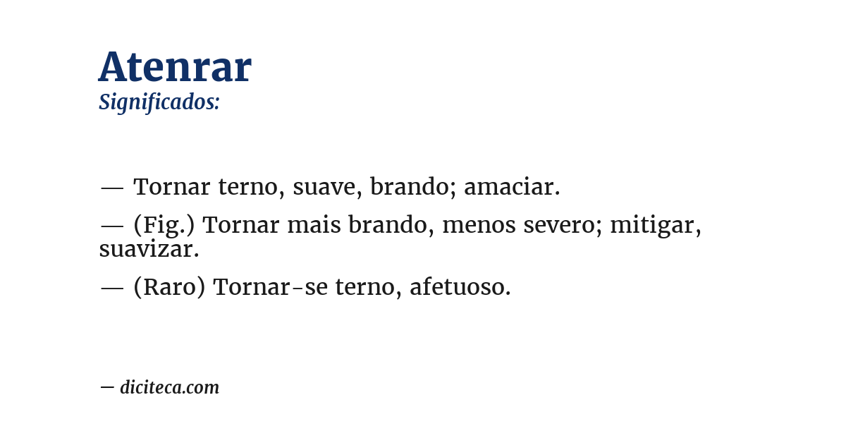 Significado de atenrar