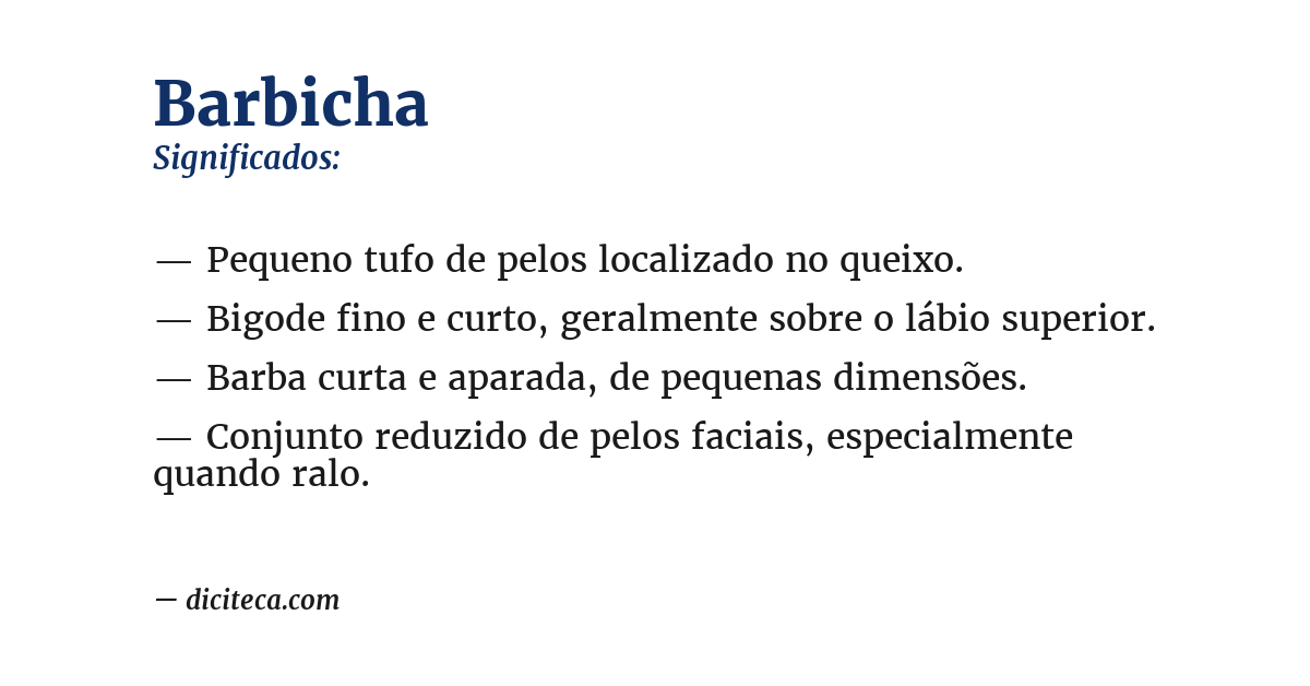Significado de barbicha